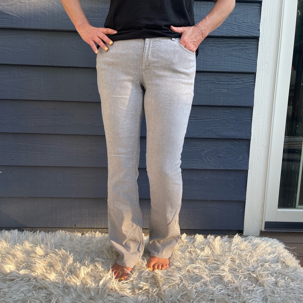 Tahari Grey Linen/Cotton Pants